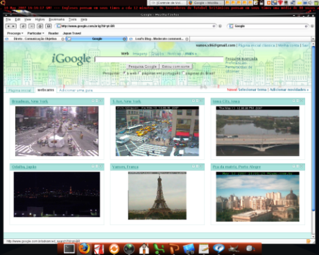 Algumas webcams no Brasil e no mundo..
