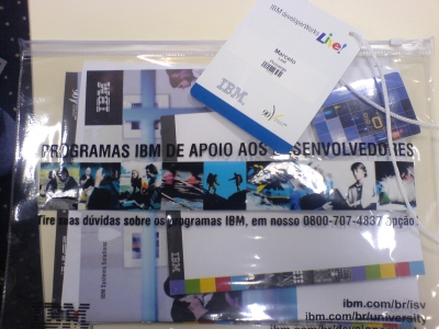 Material distribuído no evento